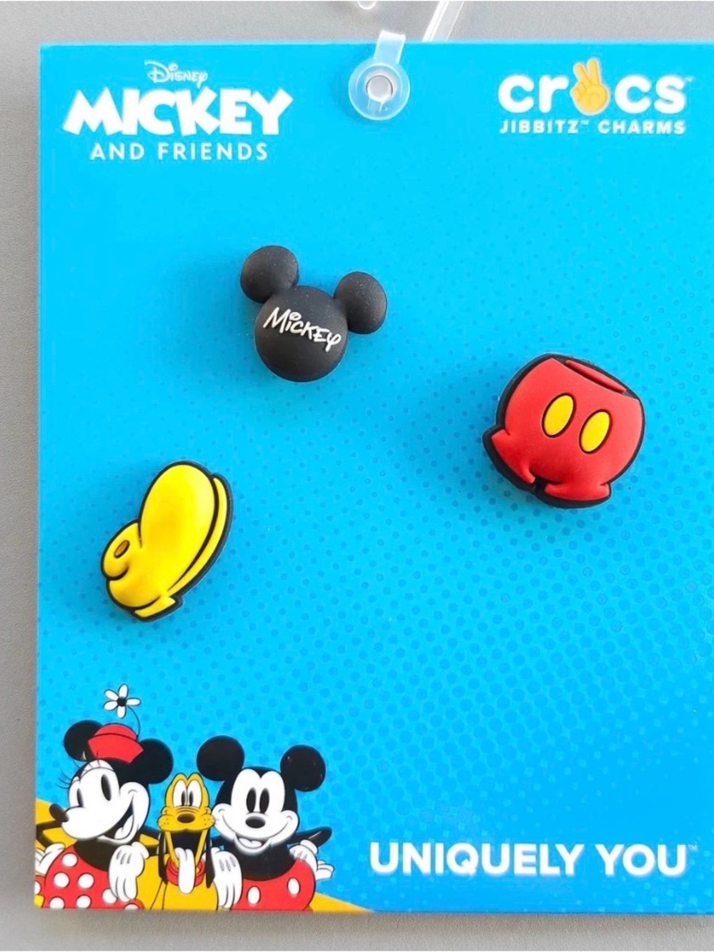 CROCS Mickey & Friends Jibbitz Charms - Black/Red/Yellow new